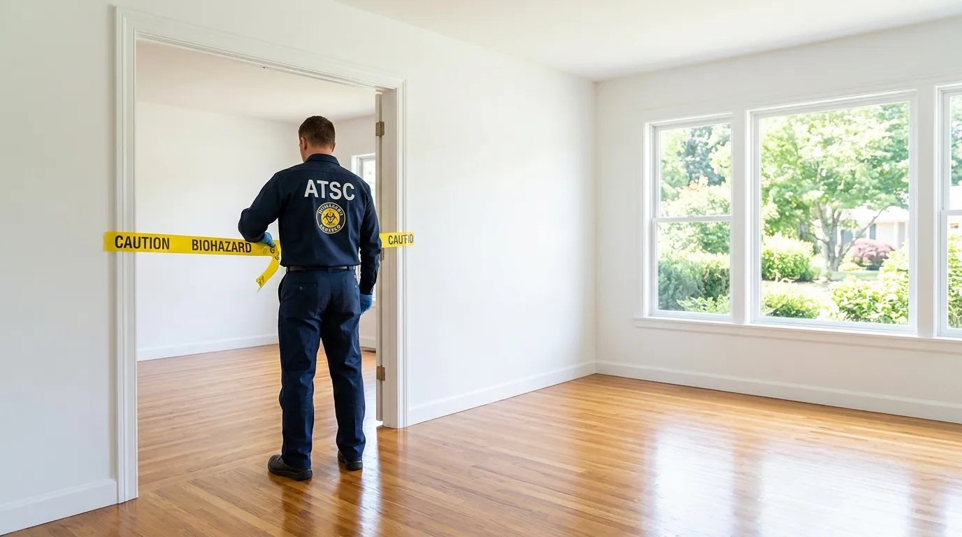 Certified biohazard cleanup crew performing Trauma Scene Cleanup in Fairfield Heights